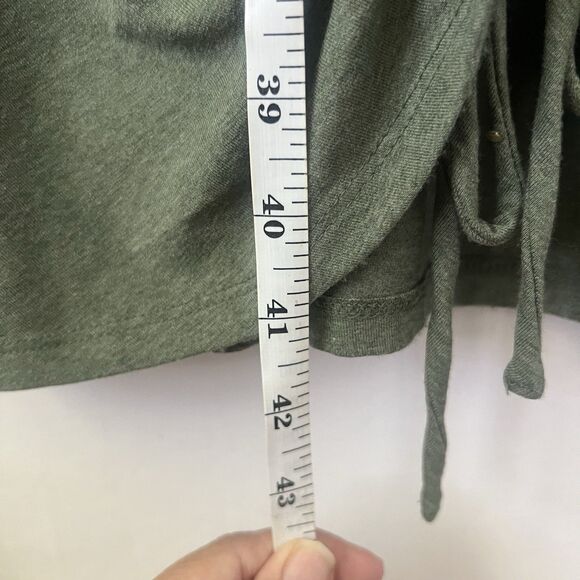 DKNY Green Side Ruched Stretch Midi Minimalist Bodycon Y2K Casual Dress Size M - Picture 6 of 7